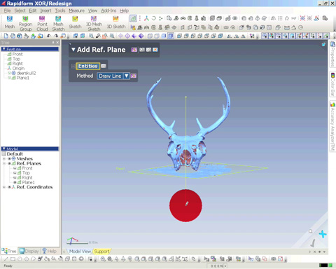 Step 2: Draw reference planes to help align the scan in space.