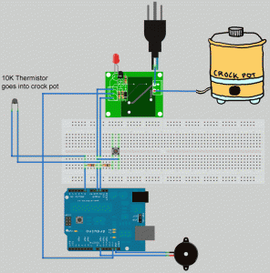 Circuitry Layout. yogurt_maker_breadboard